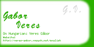 gabor veres business card